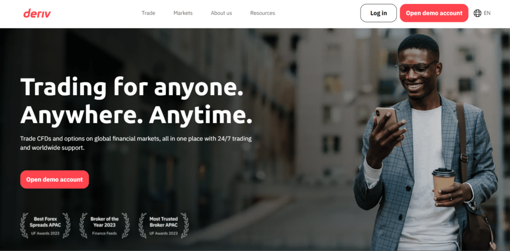 Deriv broker platform - Best forex broker for synthetic indices trading in Nigeria